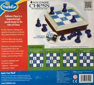  ThinkFun Solitaire Chess - Fun Version of Chess You